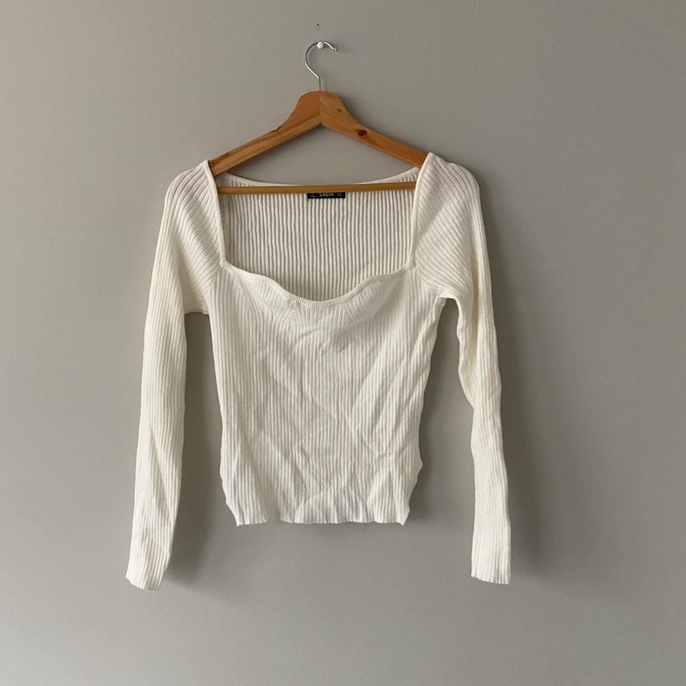 Sweetheart Neckline Sweater